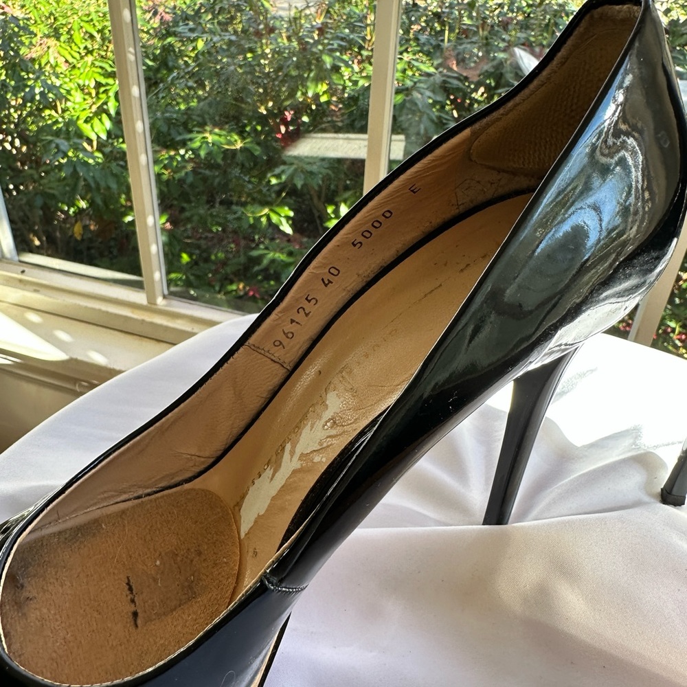 Giuseppe Zanotti black patent leather cork platform heels - Picture 3 of 8